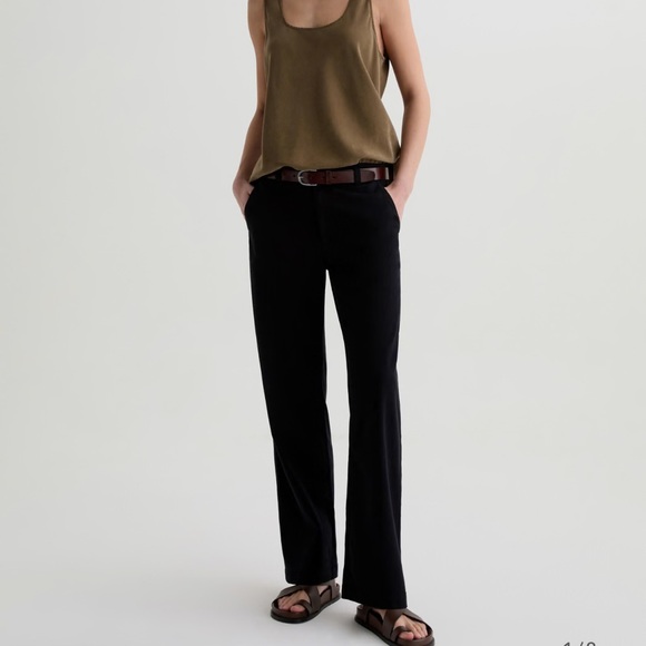 AG Adriano Goldschmied -Caden Straight - Tailored Trousers - Black - Picture 1 of 7